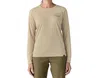 Patagonia Women's Long Sleeve Cap Cool Daily Graphic Shirt In Clean Climb Roots: Pumice X-dye In Brown