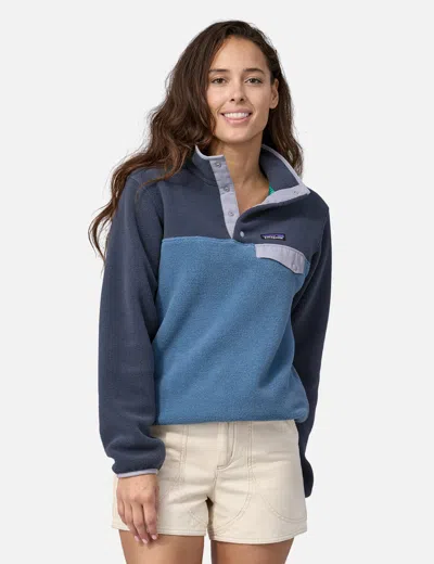 Patagonia Women's Lw Synch Snap-t Fleece Pullover In Blue