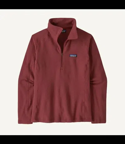 Patagonia Women's Micro D 1/4 Zip Pullover In Sequoia Red In Brown