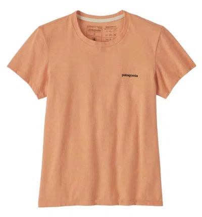 Patagonia Women's P-6 Logo Responsibili-tee In Cowry Peach In Orange