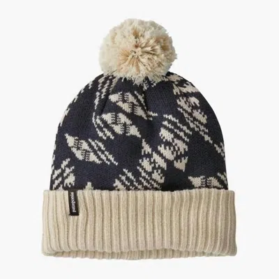 Patagonia Women's Powder Town Beanie In Synched Flight: Smolder Blue In Neutral