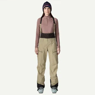 Patagonia Women's Powslayer Ski/snowboard Bibs In Weathered Stone In Green