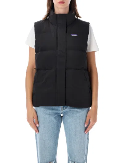 Patagonia Sisar Down Vest High Collar Design In Black