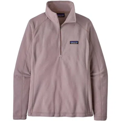 Patagonia Women's Quarter Zip Micro D Fleece Jacket In Stringray Mauve In Gray
