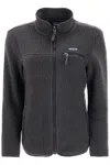 Patagonia Womens Retro Pile Fleece Jacket With In Black