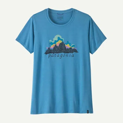Patagonia Women's Capilene® Cool Daily Shirt - Fitz Roy Nimbus In Shore Blue - Light Shore Blue