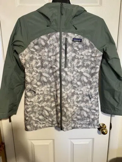Pre-owned Patagonia Women's Size Xs Insulated Powder Town Full-zip Jacket Hemlock Green