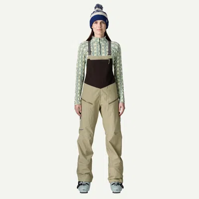 Patagonia Women's Snowdrifter Ski/snowboard Bibs In Weathered Stone In Green