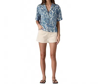Patagonia Women's Tidal Threads Shirt In Bees And Flowers: Still Blue