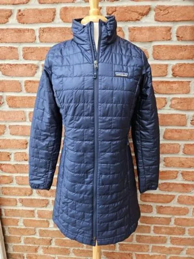 Pre-owned Patagonia Womens Small Nano Puff Parka. Navy. In Blue