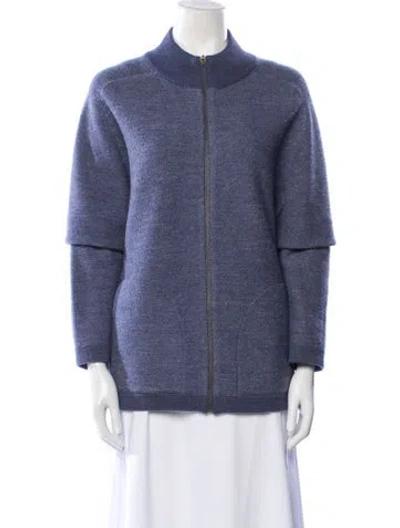 Pre-owned Patagonia Wool Bomber Jacket In Blue