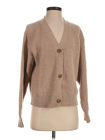 Pre-owned Patagonia Wool Cardigan Sweater In Tan