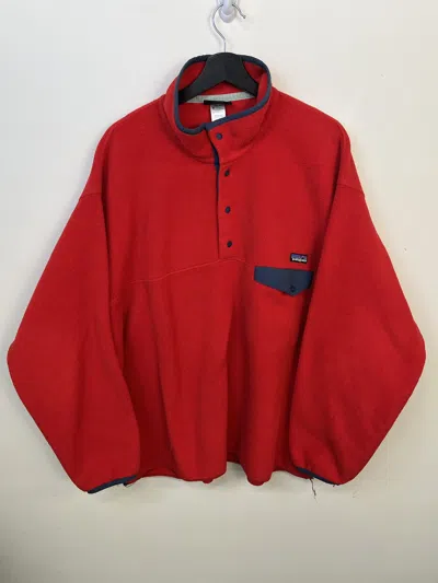 Pre-owned Patagonia X The North Face Vintage Fleece 1990s Patagonia Snap T Fleece Sweatshirt Size Xl