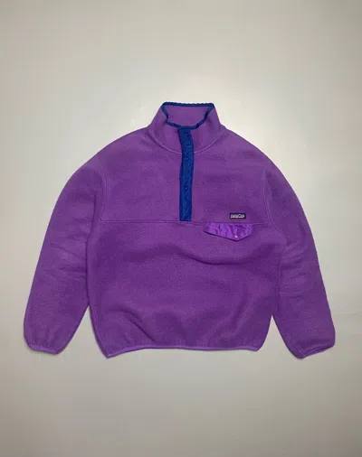 Pre-owned Patagonia X Vintage Patagonia Vintage Fleece Nylon Pocket Light Jacket In Purple