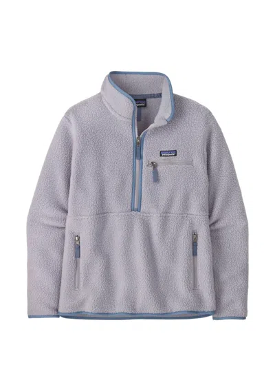 Patagonia Zip Fleece Sweater In Purple