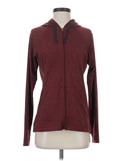 Pre-owned Patagonia Zip Up Hoodie In Burgundy