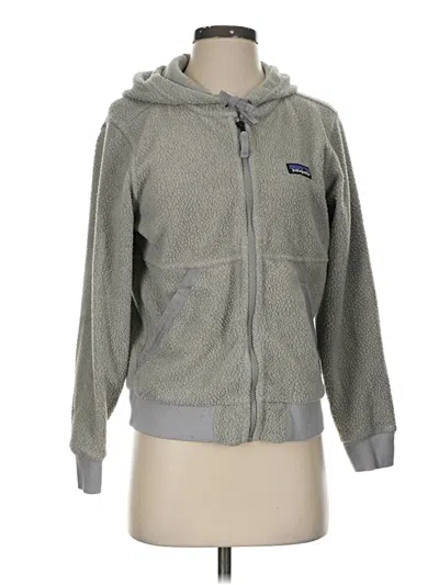 Pre-owned Patagonia Zip Up Hoodie In Gray