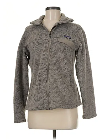 Pre-owned Patagonia Zip Up Hoodie In Gray