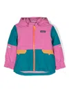 Patagonia Zip-up Padded Hooded Jacket In Pink