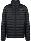 Patagonia Down Sweater Jacket With High Collar In Schwarz