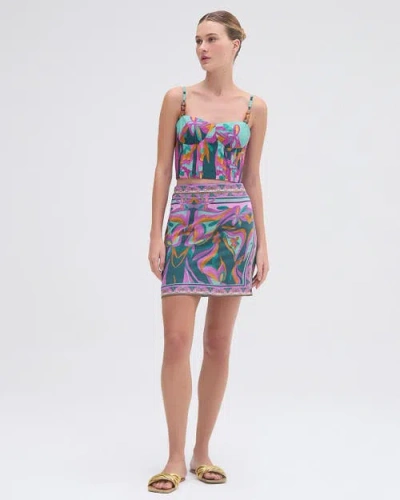 Patbo Aljezur Mini Wrap Skirt In Green