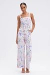 Patbo Amaryllis Embroidered Peplum Top In White