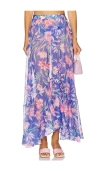 Patbo Amaryllis Maxi Skirt Swim Cover-up In Blue