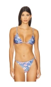 Patbo Amaryllis Triangle Bikini Top In Blue
