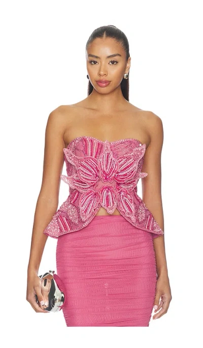 Patbo Amelia Embroidery Top In Pink