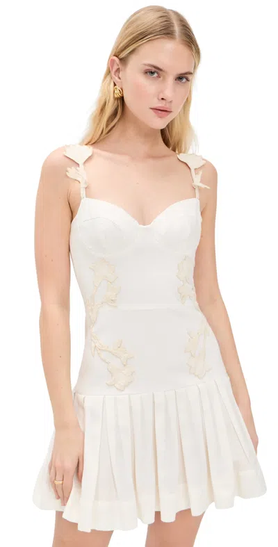 Patbo Aquamist Linen Mini Dress White