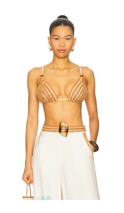 Patbo Bananeira Tropical Bra Top In Neutral