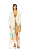 Patbo Bananeira Tropical Long Cover Up In Sand