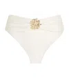 Patbo Beaded Coral Bikini Bottoms In White