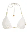 Patbo Beaded Coral Bikini Top In White