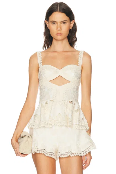 Patbo Bertha Lace Top In White