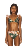 Patbo Botanic Retro Bikini Top In Green