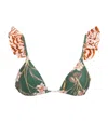 Patbo Botanic Retro Bikini Top In Green