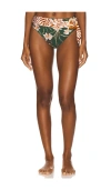 Patbo Botanic Retro High Waist Bikini Bottoms Dark Green