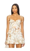 Patbo Botanic Retro Peplum Top In Brown