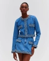 Patbo Braided Denim Jacket In Denim