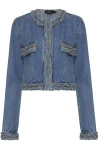 Patbo Braided Denim Jacket In Multicolor