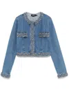 Patbo Braided Denim Jacket In Blue
