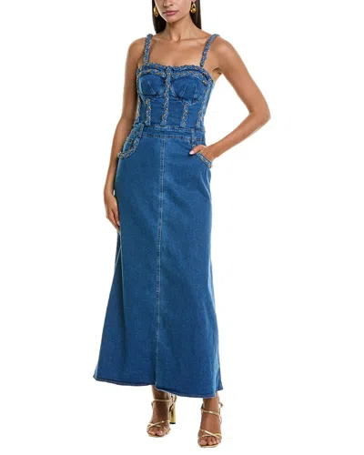 Patbo Braided Denim Midi Dress