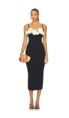 Patbo Breeze Jacquard Colorblock Midi Dress In Black