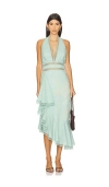 Patbo Candy Linen Midi Dress In Animal Print
