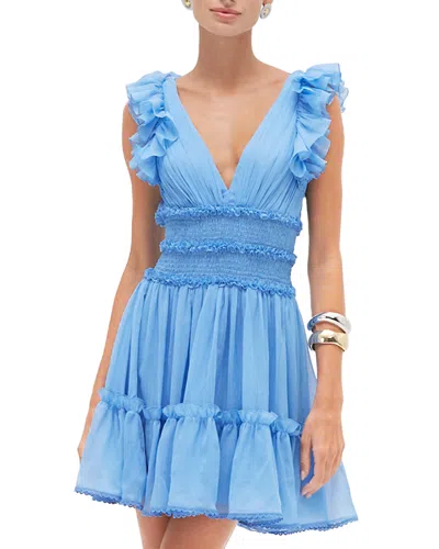 Patbo Chiffon Wonderland Mini Dress In Blue