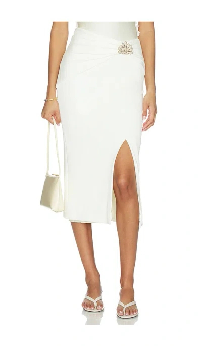 Patbo Cora Knit Skirt In White