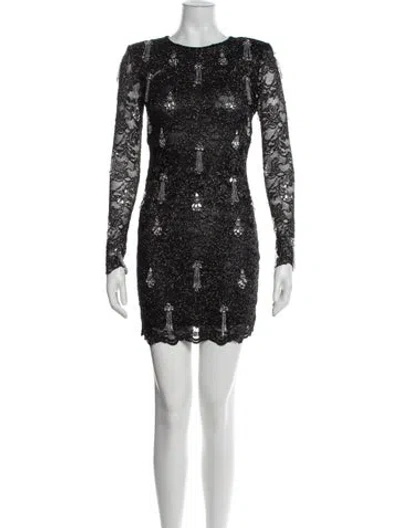 Pre-owned Patbo Crew Neck Mini Dress W/ Tags In Black