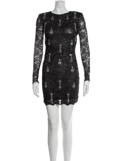 Pre-owned Patbo Crew Neck Mini Dress W/ Tags In Black