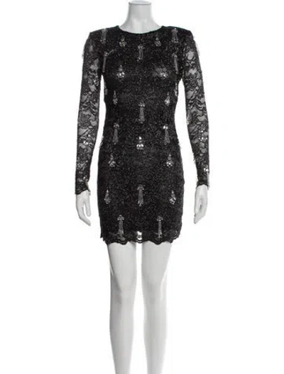 Pre-owned Patbo Crew Neck Mini Dress W/ Tags In Black